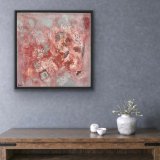 "Orinocos" 2024, 50 x 50 cm, gerahmt, Mixed-Media-Art auf Leinwand,  Preis: 500,- - Werke