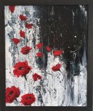 "Happy Day" 2019, 80 x 60 cm auf Malplatte, gerahmt, Preis: 850,- (aktuell ausgestellt im "Blauen Esel" Rostock, Altstadt) - Werke