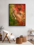 "Die Tr&auml;umerin", 80 x 60 cm, gerahmt, Mixed-Media-Art auf Leinwand,  Preis: 990,- - Werke