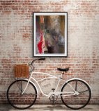 "Ein Moment der Freude", 80 x 60 cm, gerahmt, Mixed-Media-Art auf Leinwand,   Preis: 990,- - Werke
